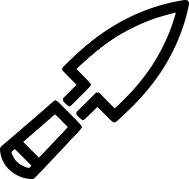 black trowel outline clip art preview
