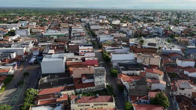 bom jesus da lapa, bahia, brazil - may 19, 2025: Houses are seen submerged by the waters of the Sao Francisco River during flooding in western Bahia.