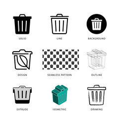 Each Trash bin icon has its own creative design, and each design can meet the needs of different jobs.