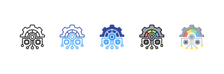 Digital Transformation Multi Style Icon Set