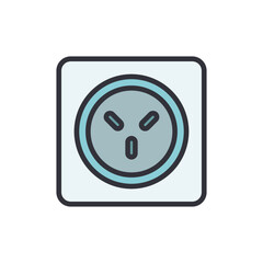 Stylish Electric Socket Illustration Emphasizing Connectivity And Power