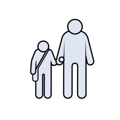 Father and Son. Dad and a Boy.