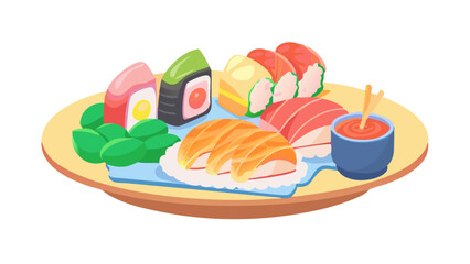 sushi on a plate