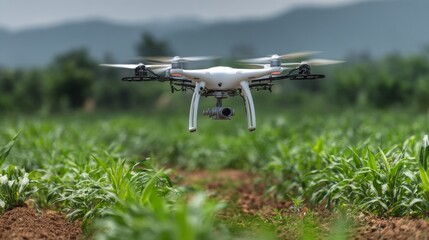 Drone surveillance of agricultural fields rural landscape aerial photography agricultural technology precision farming