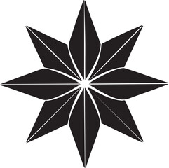 Obraz premium striking black star shape is depicted against a white background.