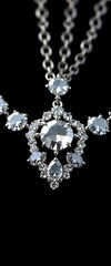 necklace with a lot of diamonds on it