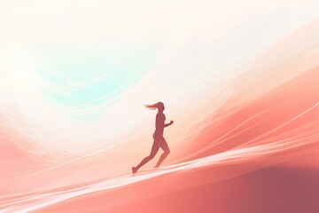 woman jumping on the beach