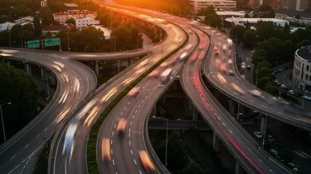 FastPaced Highway Convergence at Dusk