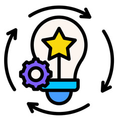 Idea Generation  Icon Element For Design	