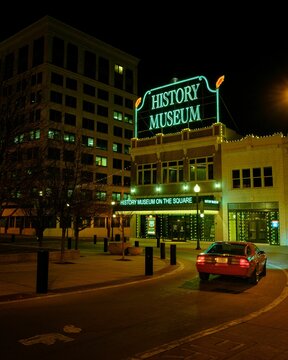 History Museum on the Square at night, Springfield, Missouri
