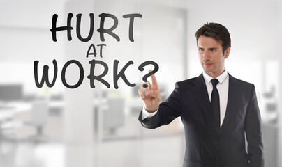 Businessman touching 