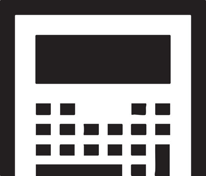 white calculator displays a numerical readout on its screen.