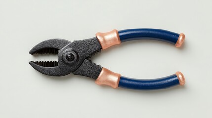Obraz premium Vintage Metal Pliers Blue Handles DIY Tool Repair Craft Workshop Hand Tool Close Up