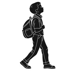 A Schoolboy in Silhouette