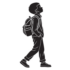A Schoolboy in Silhouette