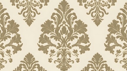 Elegant Damask Pattern Seamless Wallpaper Background Texture