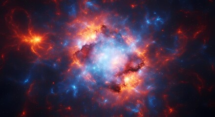 Fototapeta premium Cosmic Genesis: A Nebula of Innovation and Infinite Potential
