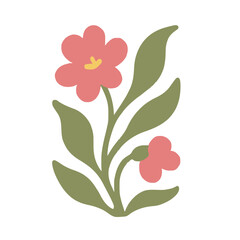 Full Color Flower Bunch Illustration