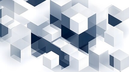 Abstract 3D Cubes Geometric Pattern Background