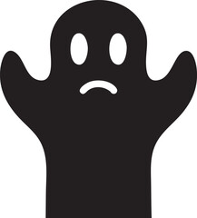 Obraz premium solitary black ghost figure displays a sorrowful expression.