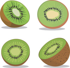 Fototapeta premium Cartoon kiwi fruit illustration material 