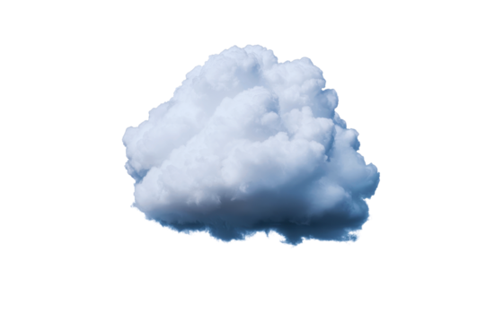 Isolated Fluffy Cumulus Cloud Perfect for Weather Graphics Design Projects or Backgrounds
