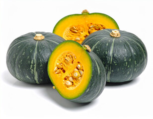 Kabocha squash isolated on a white background