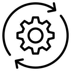 Process improvement icon in vector illustration