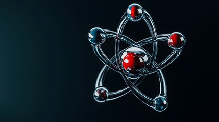 Abstract Atom Model Science Physics Technology 3D Render