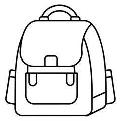 School Bag Icon Design Template with Various Color Options and Simple Style Perfect for Education Learning or Backpack Related Projects and Designs