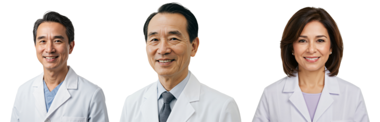 Professional Doctors in Lab Coats: Diverse Group of Medical Practitioners for Healthcare and Wellness Services