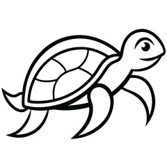 Simple and Elegant Turtle Logo Design Featuring a Clean Modern Aesthetic Suitable for Branding Conservation or Environmental Initiatives with a Minimalist Style