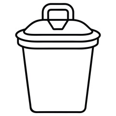 Simple Outline Water Container Icon Vector Graphic Design Featuring a Clean Minimalist Style Perfect for Use in Various Projects and Applications Isolated on Black