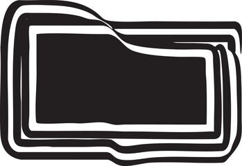 simple stylized black outline of a rectangular folder.