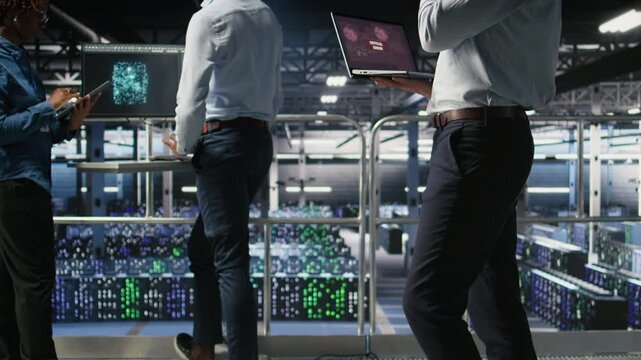 Data center developer frustrated by critical error affecting laptop. Irate server farm worker reacting to hardware performance issues triggered by unresolved software bugs, camera A