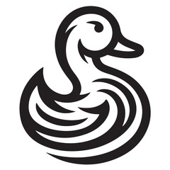 Fototapeta premium cute wood duck vector illustration