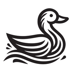 Fototapeta premium wood duck vector illustration