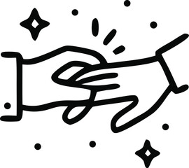 Black and white photo of two hands shaking, expressing trust, agreement, partnership. Suitable for business, teamwork, partnership concepts