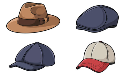 set of baseball caps