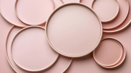 Abstract Pink Pastel Circles Background Design