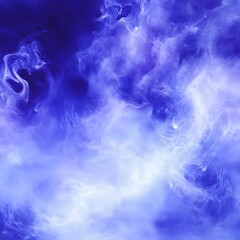Abstract Blue and White Smoke Swirls Background Texture
