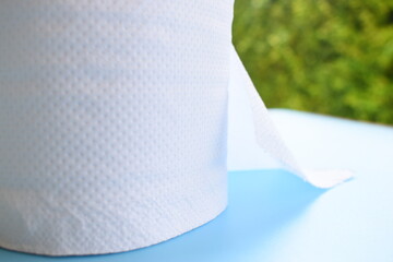 white paper tissue on table, sanitary in home