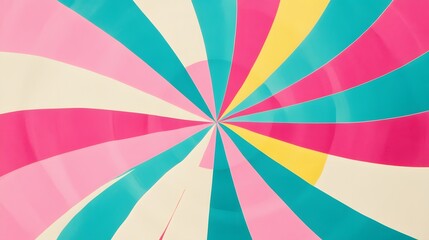 Abstract Swirling Pastel Rainbow Color Burst Design