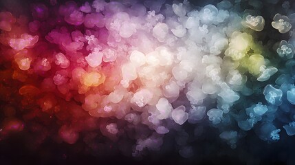 Vibrant Jellyfish Swarm Abstract Ocean Art