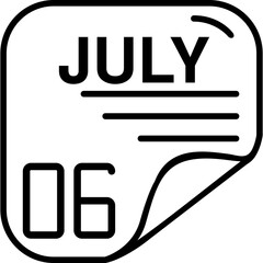 July 6 Calender Icon