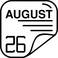August 26 Calender Icon