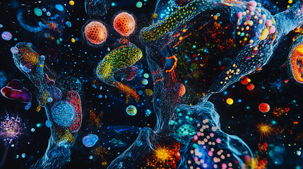 Vibrant Cellular Structures in a Dynamic Microscopic Environment