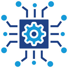 Obraz premium Chip Network Icon