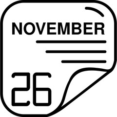 November 26 Calender Icon
