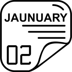January 2 Calender Icon
